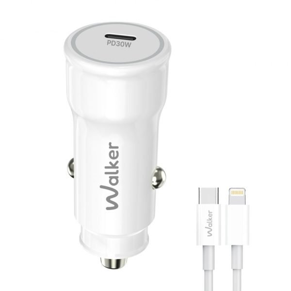 et caricatore da auto 30W con cavo USB‑C / Lightning